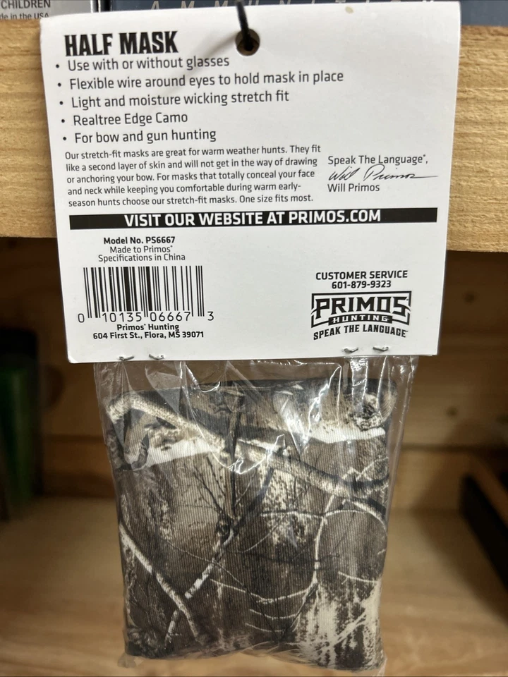 Primos Half Mask Wire Stretch Face mask - Image 2 of 2