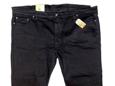  79.50 LEVI'S PERFORMANCE FLEX 502 TAPER NATIVE CALI BLACK STRETCH JEANS W52 L32