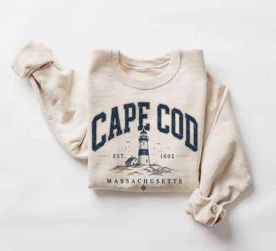 Retro Cape Cod Massachusetts Travel Sweatshirt Vintage Beach Souvenir