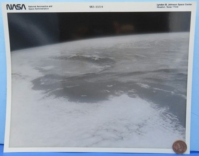 NASA PRESS PHOTO vtg STS-4 Space Shuttle COLUMBIA Earth California Pacific Coast