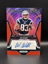 2025 Panini Prizm Black Wes Welker Patriots Prizmatrix Red Prizm Auto /99