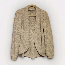 Rachel Zoe Cream Popcorn Boucle Circle Cardigan Sz S Designer, Cozy