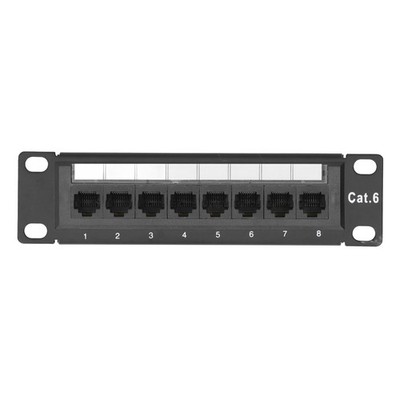 8 Ports Wall Mount Network Patch Panel UTP Cat6 Unshielded Wiring Bracket