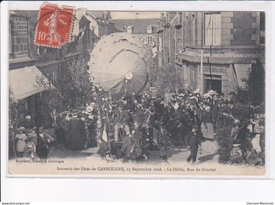 KUTSCHEN: Souvenir des fêtes, 1908, die Parade, Rue du Crochet - sehr gut