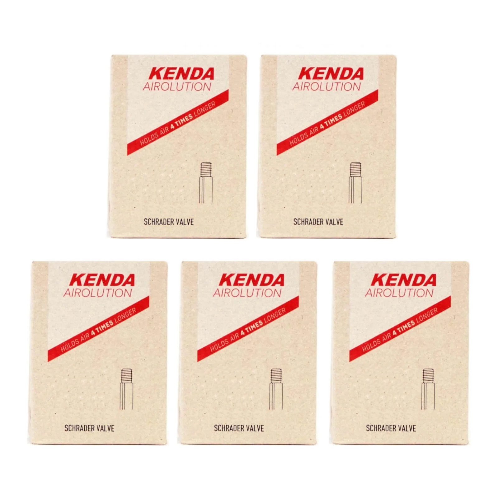 Kenda Airolution 700x30-43c 700c Schrader Valve Bike Inner Tube Pack of 5