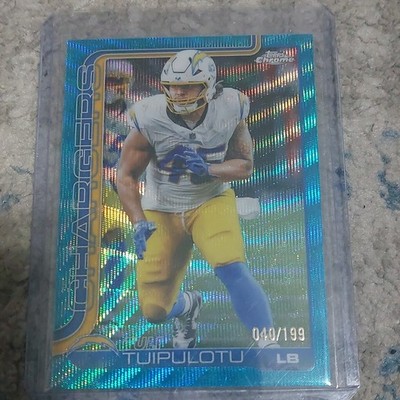 Topps 2025 Topps Chrome Tuli Tuipulotu #163 Chargers Football 040/199