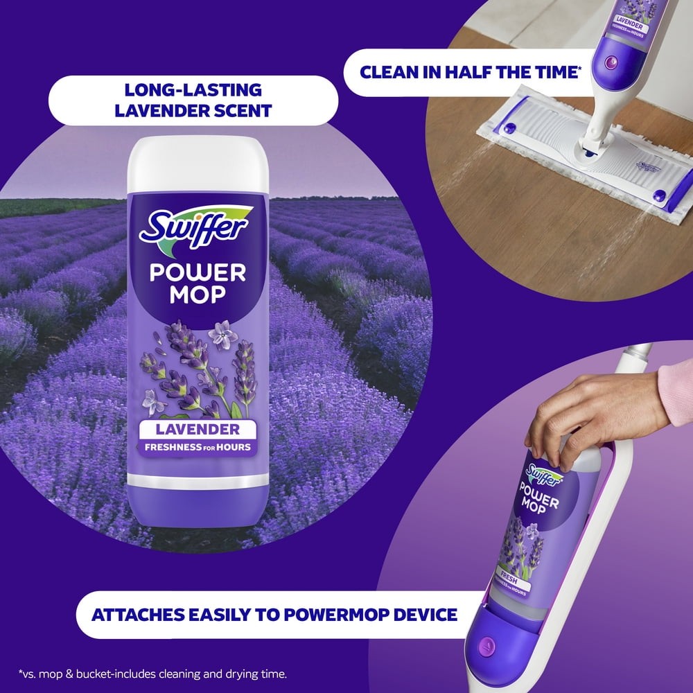 Spray Mop Bundle: 1 Device, 3 Mopping Solutions 25.3 oz, 7 Pad Refills