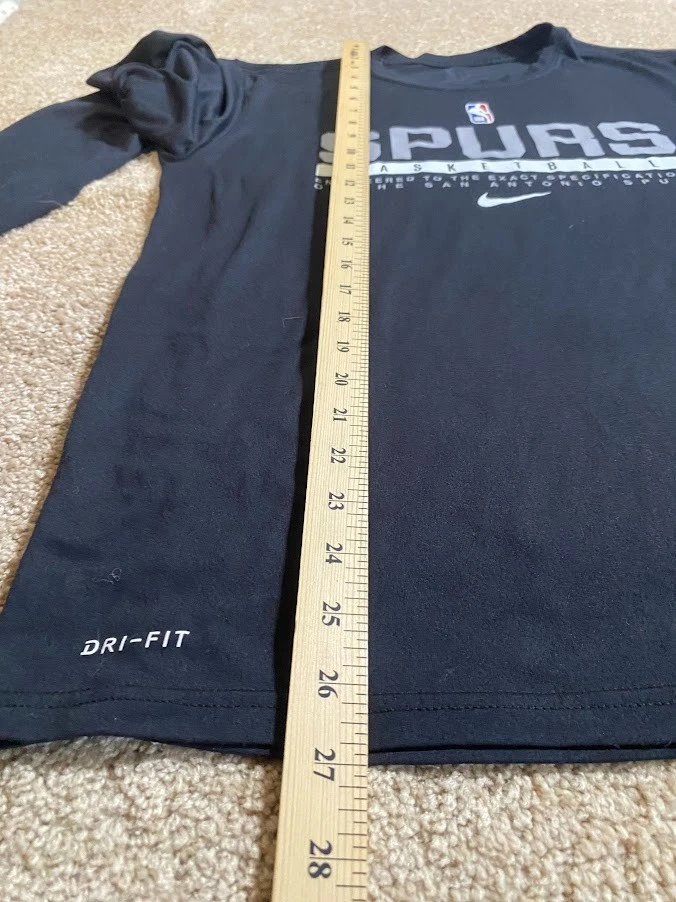 Nike Dri Fit San Antonio Spurs Warm Up T Shirt NBA Basketball Long Sleeve Large - Image 4 of 4