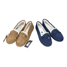 M&S Collection Suede Moccasin Slippers with Freshfeet