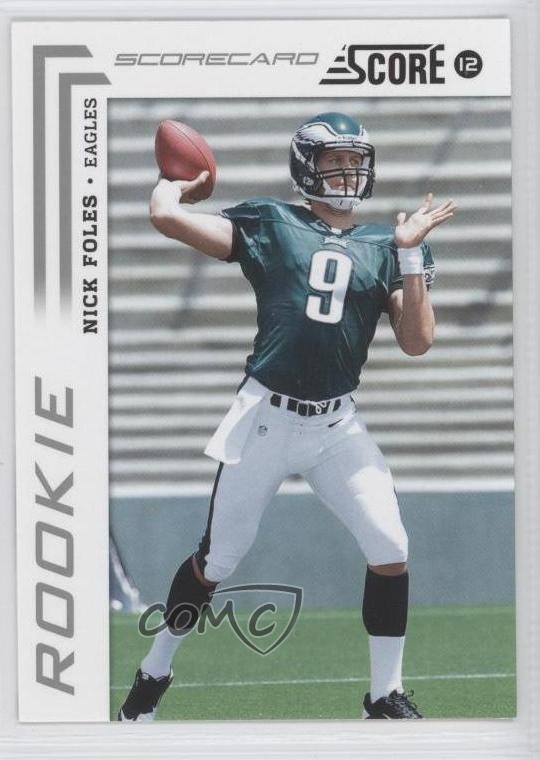 2012 Score Rookie Scorecard Nick Foles #360 Rookie RC 02v3