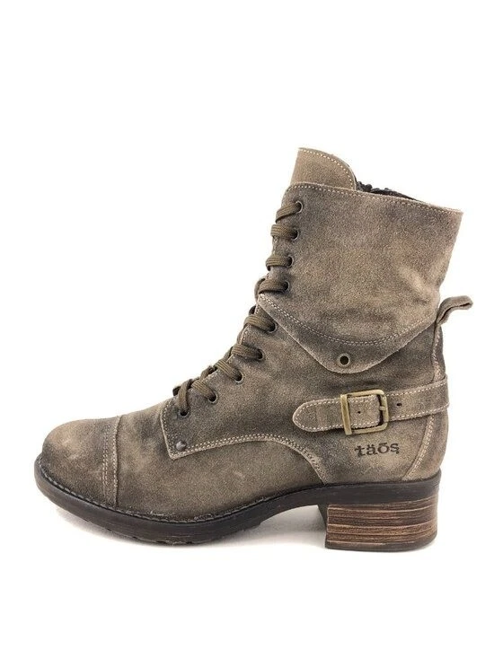 Taos Low (1-1.9 in) Heel Height Boots for Women for sale | eBay Taos Shoes Gray Suede Ankle Boots with Side Zip Size 41 main image 0