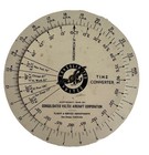 1945 DF QDM Consolidated Vultee Aircraft Time Converter Navigation Wheel 5.75” — photo 1