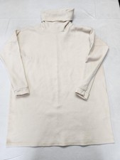 Lulus Sweater Dress Womens Medium White Turtleneck Thermal Long Sleeve Made USA
