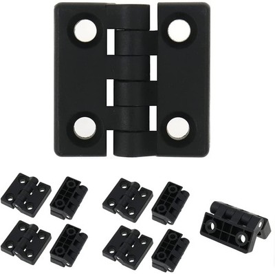 10 PCS Black Plastic Cabinet Door Reinforced Ball Bearing Hinge 1.97 Inch