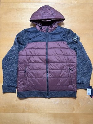 Reebok Hoodie Jacket Maroon/Gray Size L Style: OMRB1319 Outerwear