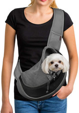 Pet Sling Carrier for 10-15 Lbs Small Dogs Cats Hands-Free Puppy Carrier wit