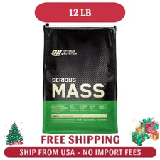 OPTIMUM NUTRITION SERIOUS MASS 12lb Protein Muscle Building Weight NEW