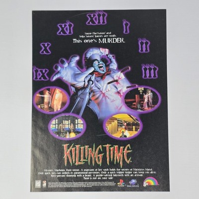 Killing Time PlayStation 1 PS1 Sega Saturn Mayhem Print Ad/Poster Promo Art