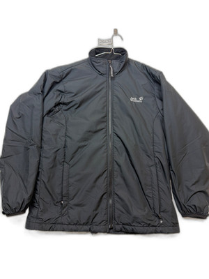 Jack Wolfskin schwarze wattierte Jacke Gr. L UK 14/16 Damen Anorak Mantel
