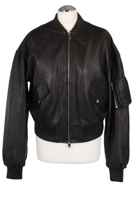 Each x Other Damen Jacke Gr. 38 (M) Schwarz Leder Bomberjacke Jacke
