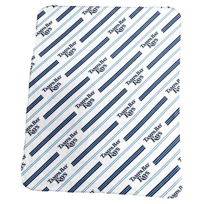 Logo Brands Tampa Bay Rays 50'' x 60'' Classic Vertical Stripe Fleece Throw