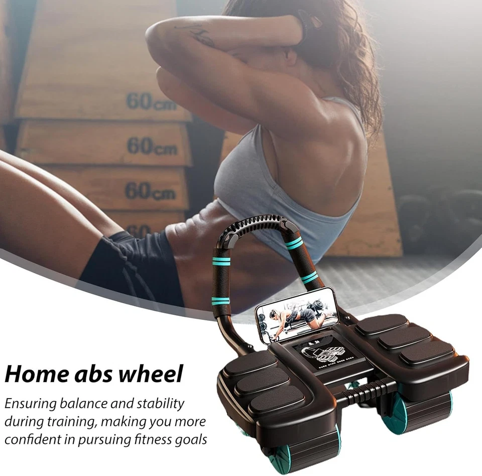Automatic Rebound AB Roller Exercise Fitness Wheel Abdominal Wheel Elbow Support - Image 3 of 4