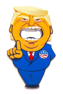 Donald Trump Big Bite bottle opener magnet 2.6'' x 4.6'', Metallic 