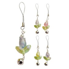 5 Pcs Phone Case Charm Strap Flower Keychain Bulk Mobile Hanging