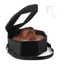 Hat Storage Box, Hardboard Support Cowboy Hat Box with Crush-Proof  Dustproof,