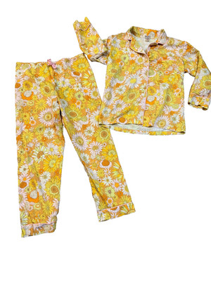 BedHead Groovy Daisy  & Sunflowers  2-piece Pajamas Set - Medium - EUC!