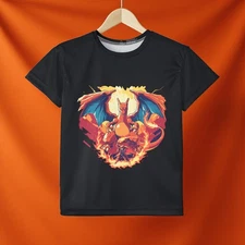 Pokemon Characters Youth Size Clothing Custom Design Printed Front of T-Shirt