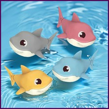 1pc Summer hot new cartoon shark baby water play toy with wind up chain, outdoor
