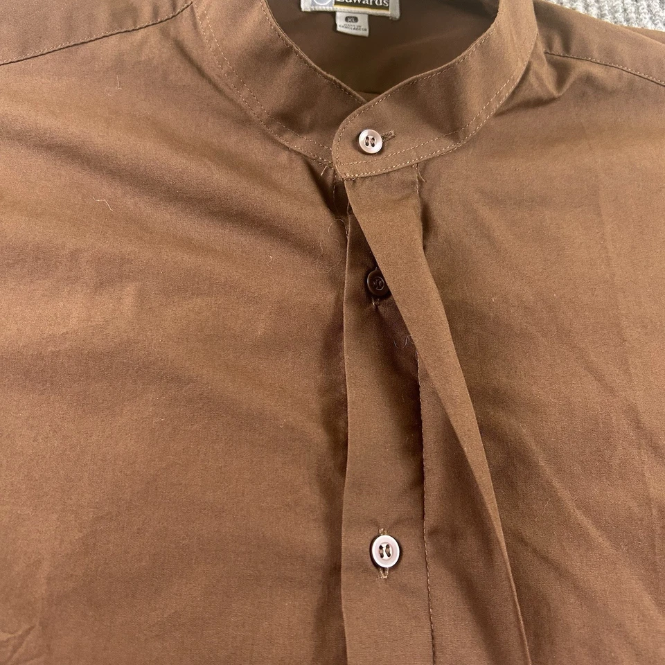 Edwards Brown Mens XL Button Up Long Sleeve Casual Shirt - Image 3 of 4