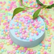 100Pcs Acrylic Love Heart Beads Crystal Loose Spacer Beads for Jewelry Making 