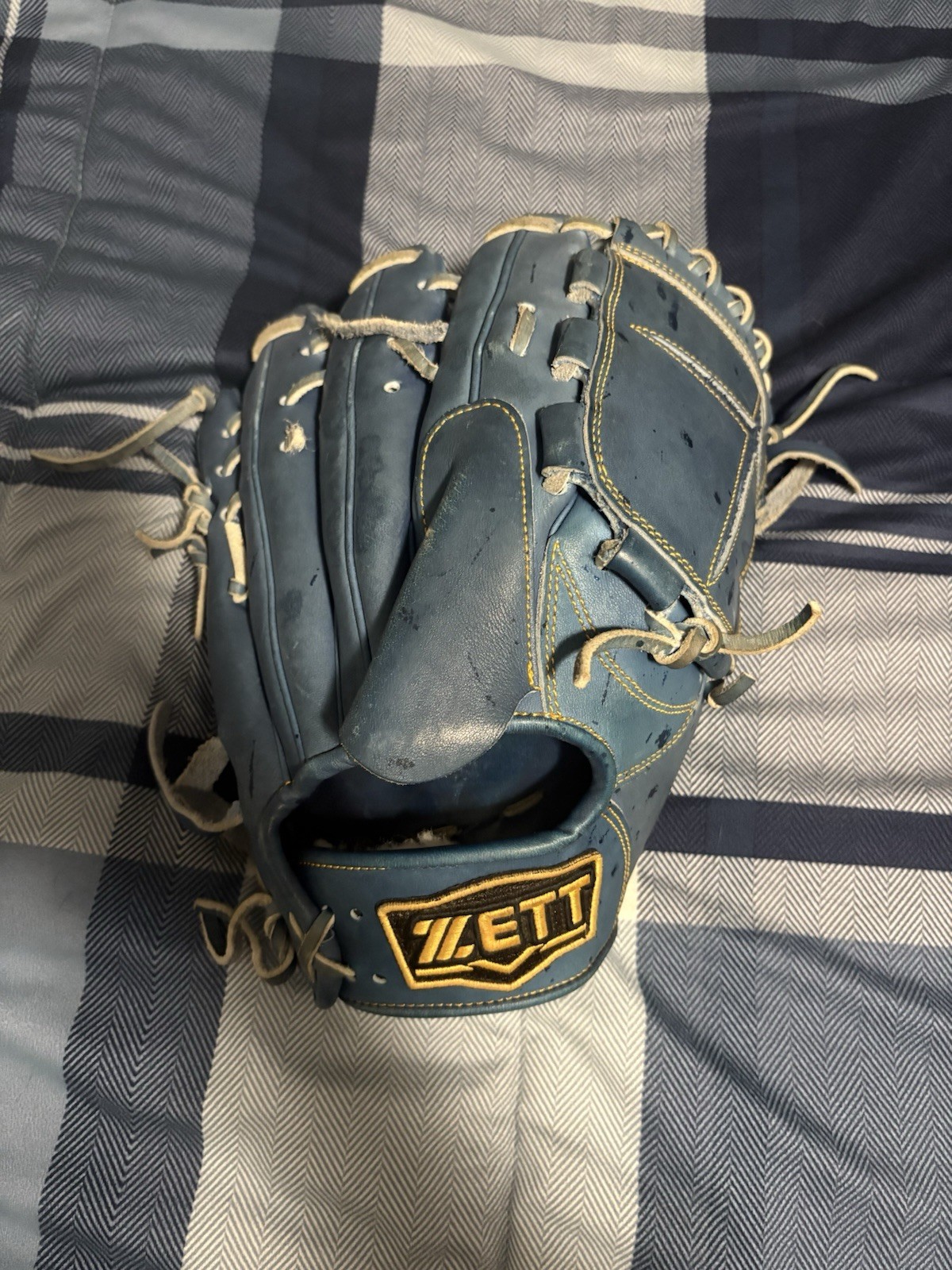 ZETT Pro Japan Steerhide 12 inch Royal Pitcher/Outfield Glov