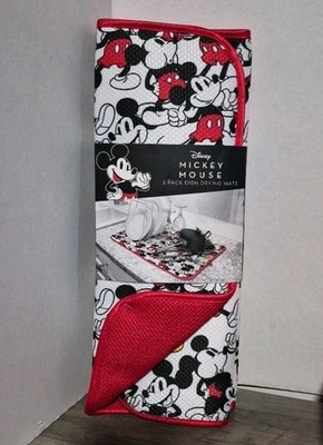 Disney Mickey Mouse 2 Pack Drying Mat Minnie Dancing Fun Love Multicolor NEW