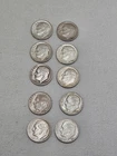 Vtg Lot Of 10 Roosevelt 90% Silver Dimes.
