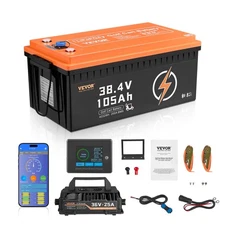 VEVOR 36V 105Ah Golf Cart Lithium Battery 20A Charger LCD Monitor & 4000+ Cycle