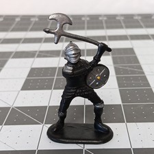 Vintage 1995 Miniature Medieval Soldier Knight Axe Shield 2.5 Inches