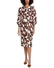 Badgley Mischka Belted Midi Dress Women's