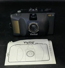 Vivitar EZ35 35mm Point & Shoot Film Camera focus free color corrected lens 90's