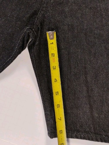 LEVI'S - Nuovo con etichette - Pantaloncini Uomo 501 Nero Maculato 100% Cotone Bottoni Fly Denim - Taglia W31xL9 - Foto 11 di 11