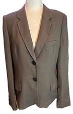 Sonia Bogner Jari Taupe Cotton Blend Knit Blazer Jacket Size 10 NWT. P19970