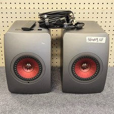 KEF LS50 Wireless II Bookshelf Speakers (Pair) Gray (Used with remote) #d