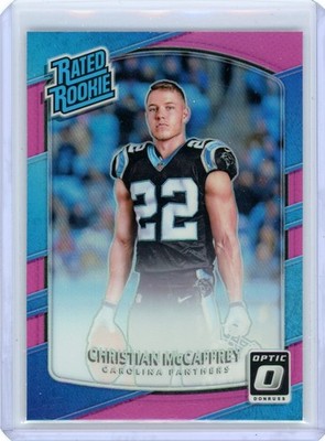 2017 Donruss Optic Christian McCaffrey Carolina Panthers Rated Rookie Pink Prizm