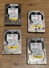 Lot Of 4 Western Digital WD2000FYYZ Enterprise 3.5" 2TB 7200 RPM Hard Drive
