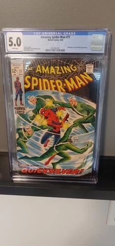 Amazing Spider-Man #71 (1969) CGC 5.0 Key, 1st Quicksilver cover! Kingpin Appear