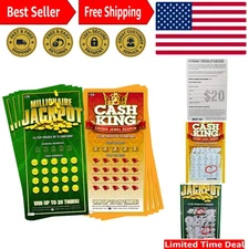 Realistic Prank Lottery Tickets - $1 Million Jackpot Gag Set for Ultimate Fun