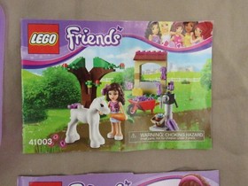 Lego Friends 3934 Mia's Puppy 41003 Olivias Foal Complete w/ Cases Manual No Box
