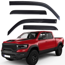 Tape-on Window Vent Visors Rain Guards Deflector For 2019-2025 Ram 1500 Crew Cab Tape-on Window Vent Visors Rain Guards Deflector For 2019-2025 Ram 1500 Crew Cab